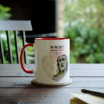 WWJD Two-Tone Coffee Mugs, 11oz - "What would Jesus do?"