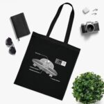 Cotton Tote Bag - "Ancient Aliens UFO Spacecraft" Design