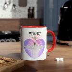 WWJD? Rio design - "What Would Jesus Do?" - Two-Tone Coffee Mugs, 11oz